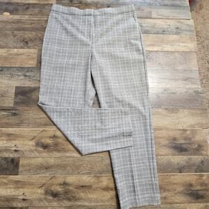 New Ann Taylor Houndstooth Trousers High Rise Ankle Pants Plus Sz 14 Career